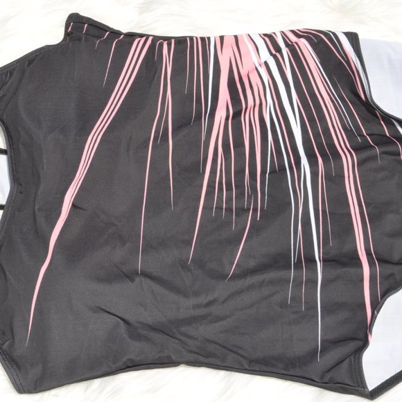 Swimsuit One Piece High-Waist Swimwear Tummy Control Soft Bra Padded Monokini - Picture 4 of 6